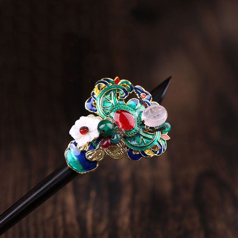 Enamel Flora Hair Stick