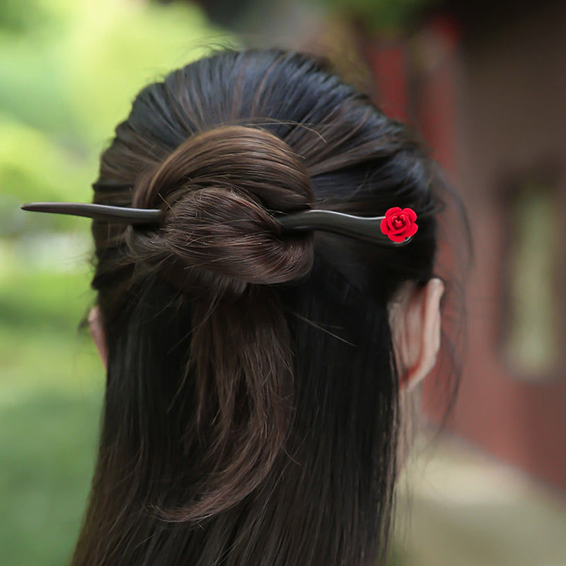 Scarlet Tip Hair Stick