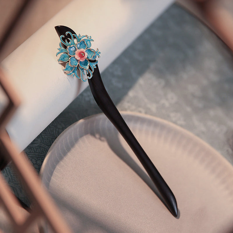 Cerulean Floral Hair Stick