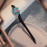 Cerulean Floral Hair Stick