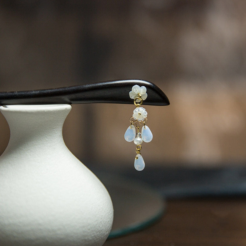 Floral Chain Drop Hair Stick