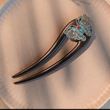 Cerulean Luxe Floral Hair Fork