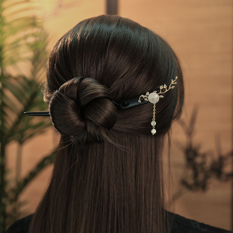 Jade Branch Hair Stick