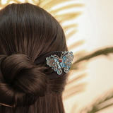 Cerulean Luxe Floral Hair Fork