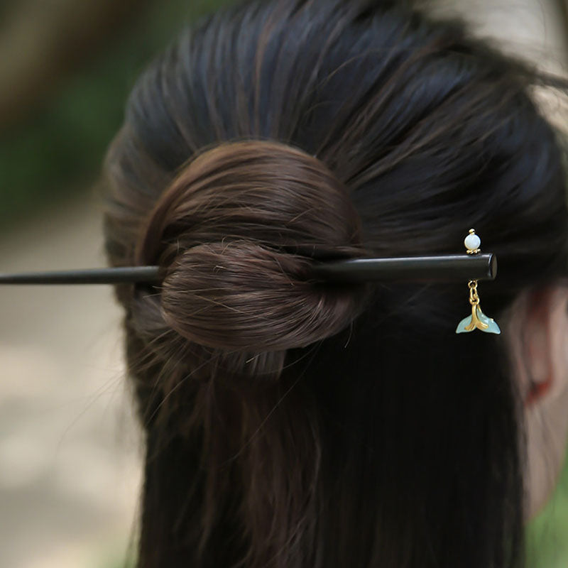 Mint Fishtail Ebony Hair Stick
