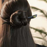 Verdant Inlay Ebony Hair Stick