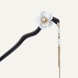 Ebony Snowflower Hair Stick