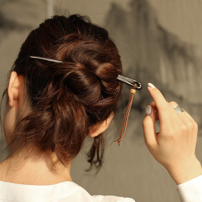 Ebony Tether Hair Stick