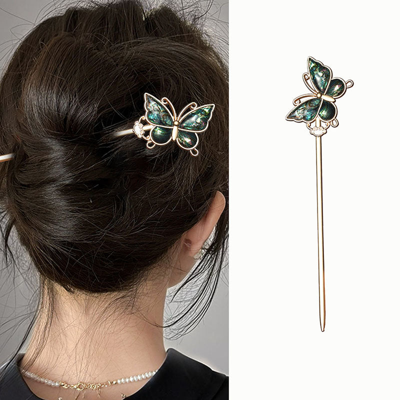 Abalone Butterfly Hair Stick