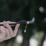 White Jasmine Dangle Hair Stick