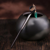 Emerald Tone Agate Hair Stick