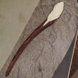 Carved Feather Hair Stick