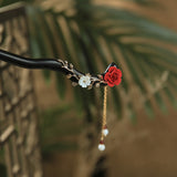 Velvet Rose Hair Stick