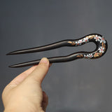 Hand-Painted Floral Hair Stick