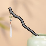 Ebony Flowing Arc Hair Stick