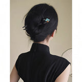 Lotus Enamel Bead Hair Stick