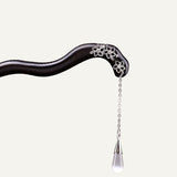 Silver Bloom Drop Hair Stick