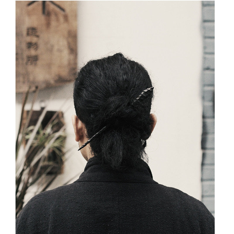 Faceted Spine Hair Stick