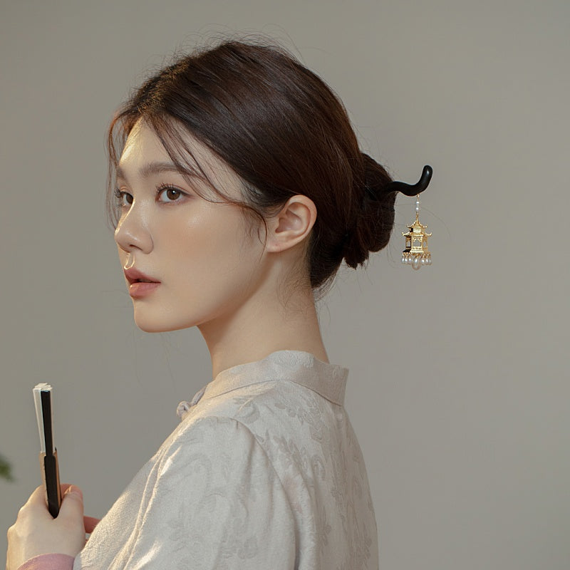 Heritage Pavilion Pearl Hair Stick