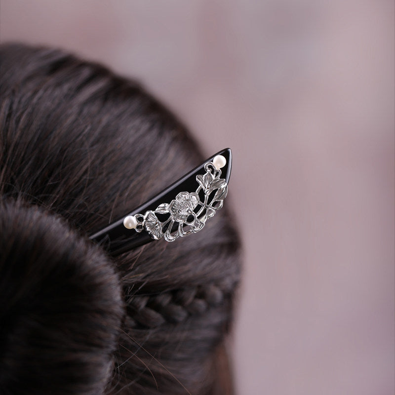 Peony Bloom Hair Stick