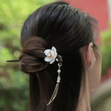 Ebony Snowflower Hair Stick