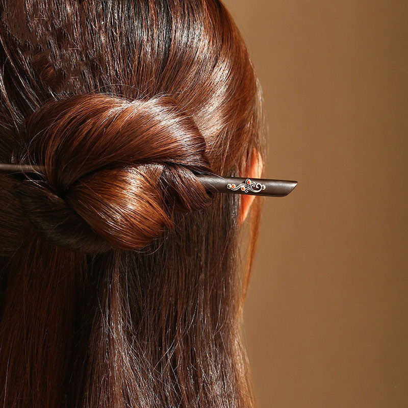 Ebony Ruby Vine Hair Stick