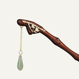 Jade Drop Bamboo Hair Stick