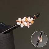 Pink Petal Cluster Hair Stick