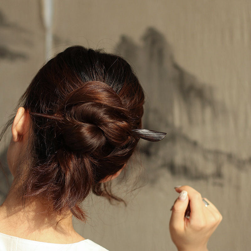 Ebony Spiral Hair Stick