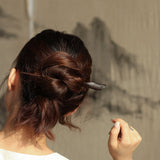 Ebony Spiral Hair Stick