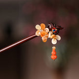 Autumn Blossom Dangle Hair Stick
