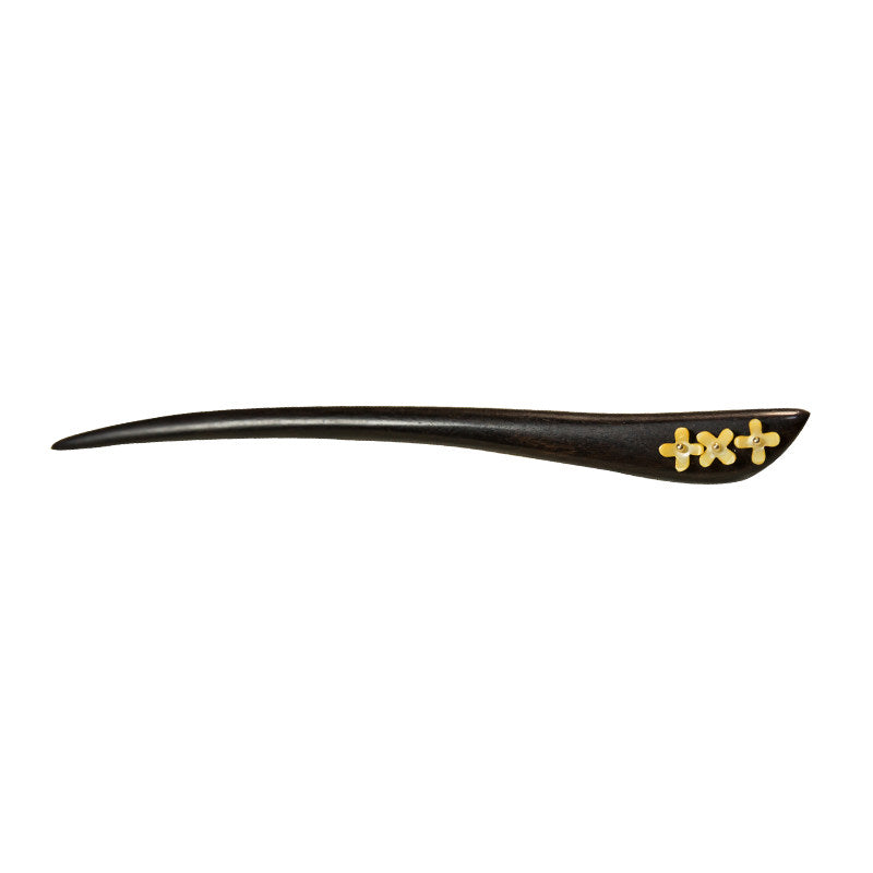 Ebony Golden Osmanthus Hair Stick