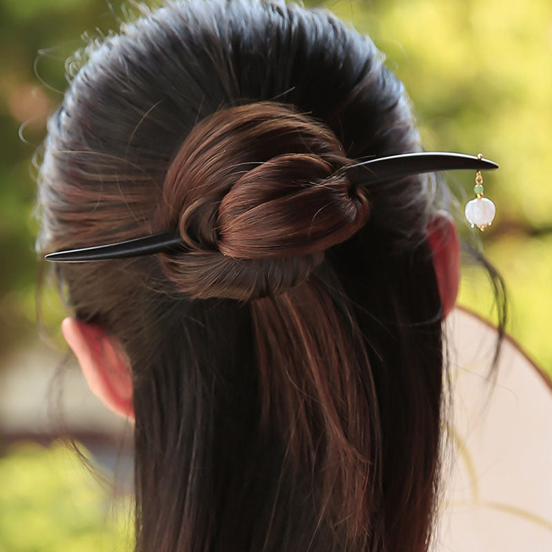 Lunar Drop Ebony Hair Stick