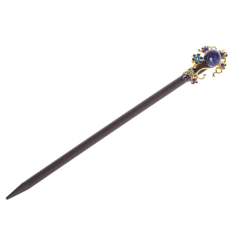 Cobalt Jade Bloom Hair Stick