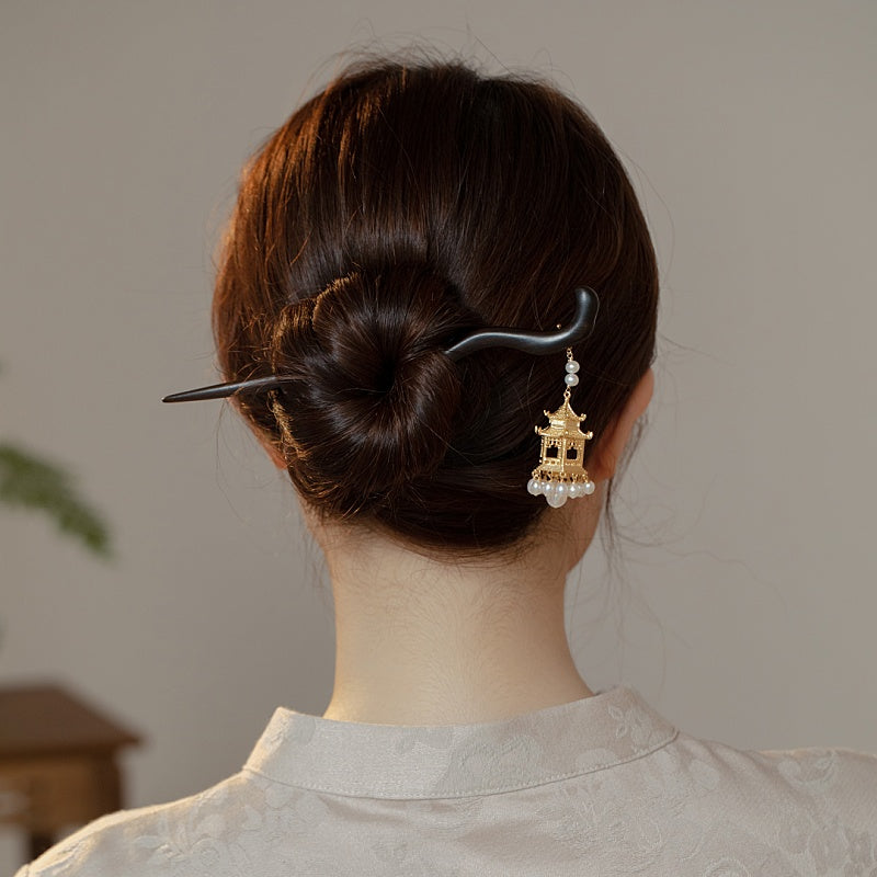 Heritage Pavilion Pearl Hair Stick
