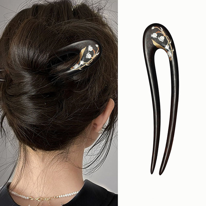 Lily of the Valley Painted Hair Stick