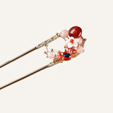 Rose Quartz Bloom Hair Stick