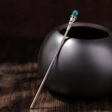 Green Magnolia Hair Stick