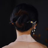 Floral Pearl Drop Hair Stick