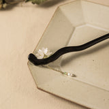 Ebony Flower Drop Hair Stick