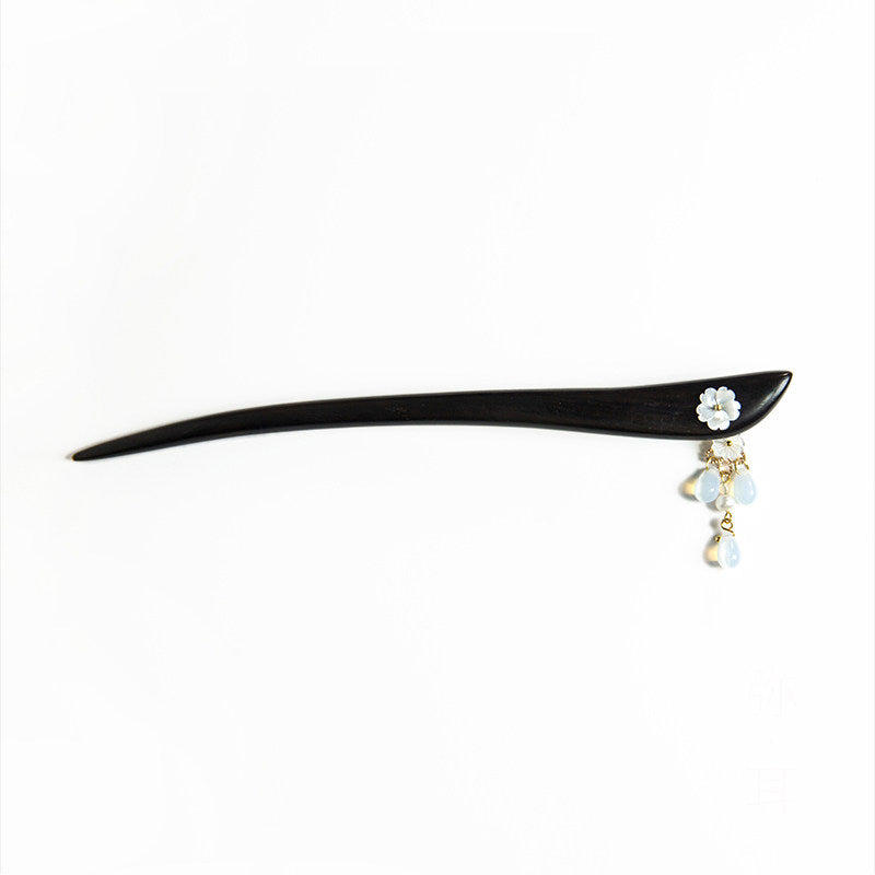 Floral Chain Drop Hair Stick