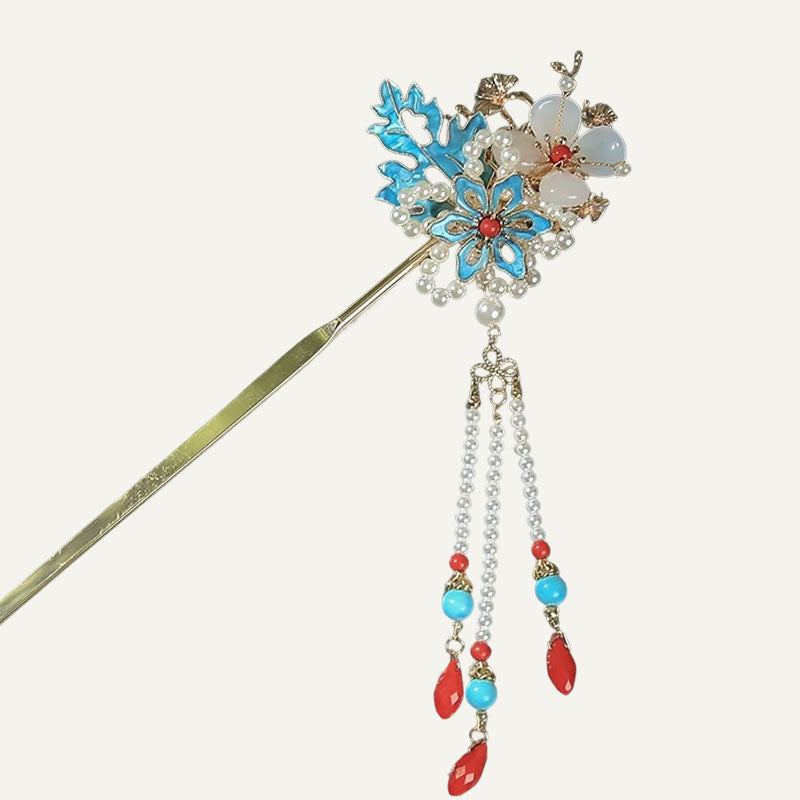 Royal Blossom Tassel Hair Stick