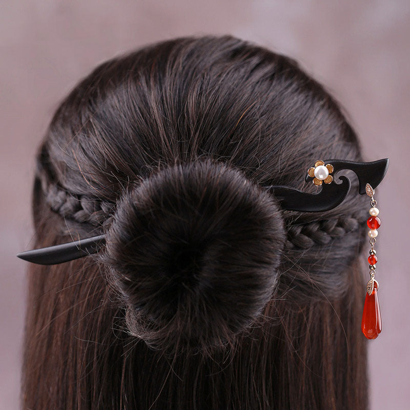 Pearl Agate Drop Hair Stick