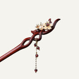 Pearl Garnet Blossom Hair Stick