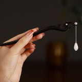 Magnolia Pearl-Shaped Jade Hair Stick