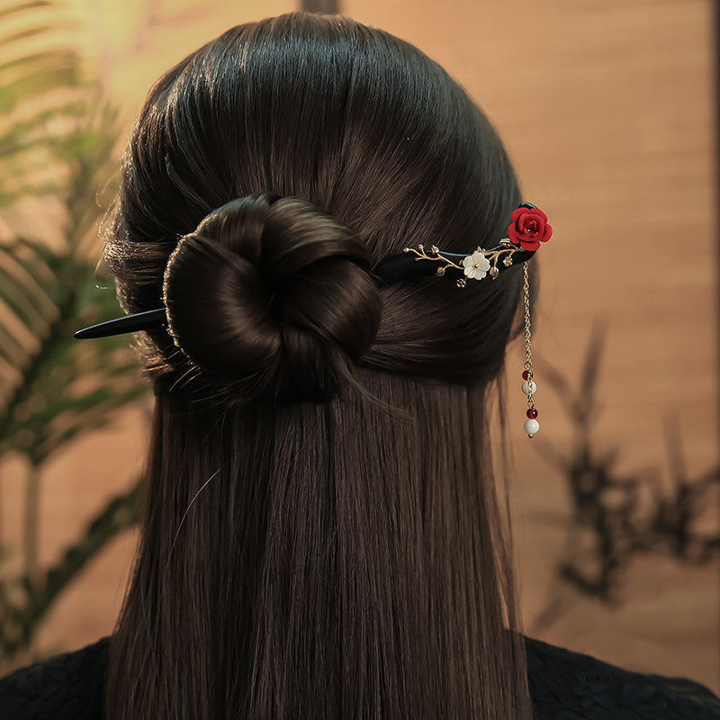 Velvet Rose Hair Stick