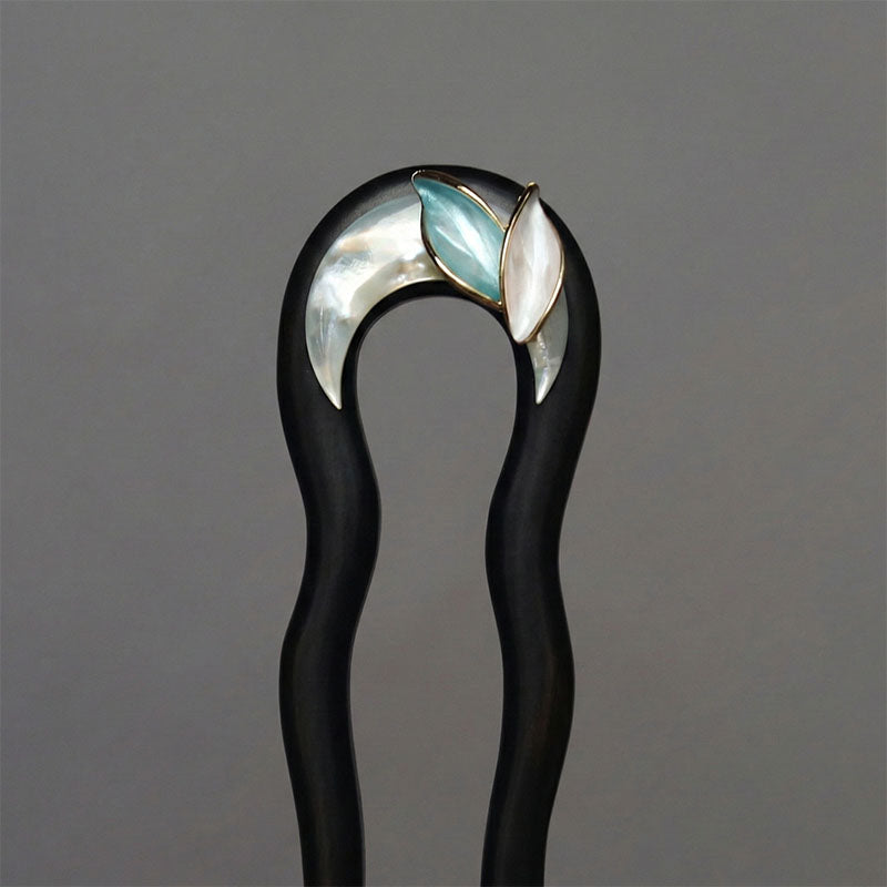 Green Moon Nacre Hair Stick