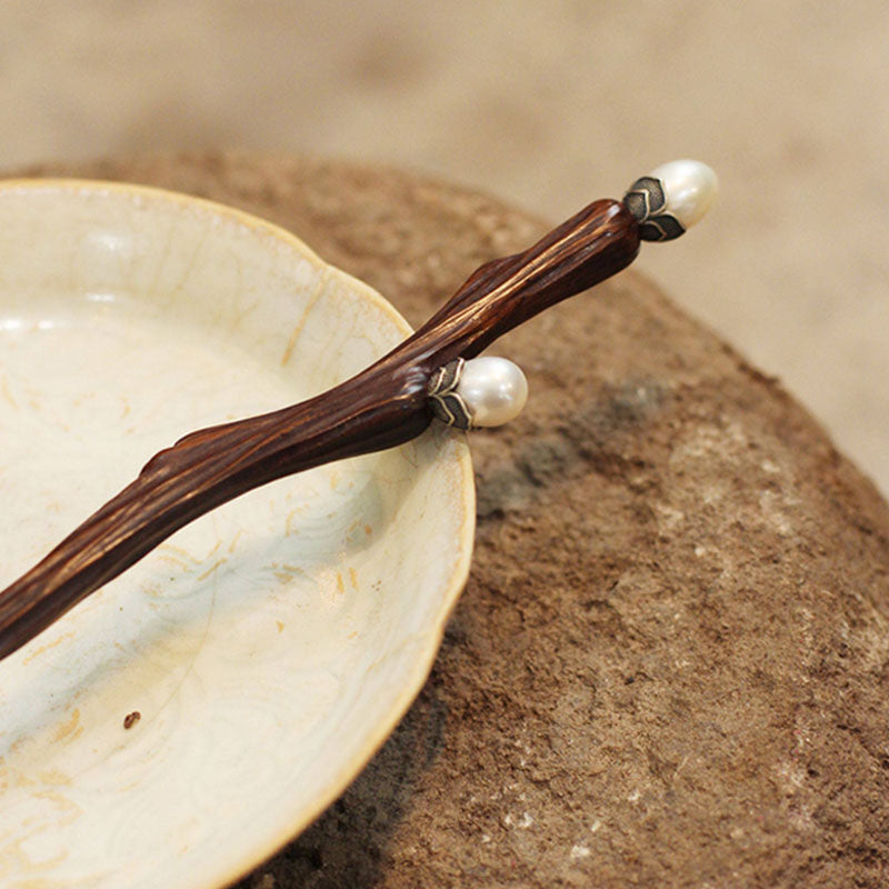Double Pearl Branch Hair Stick