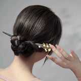 Ginkgo Pearl Ebony Hair Stick