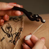 Magnolia Pearl-Shaped Jade Hair Stick